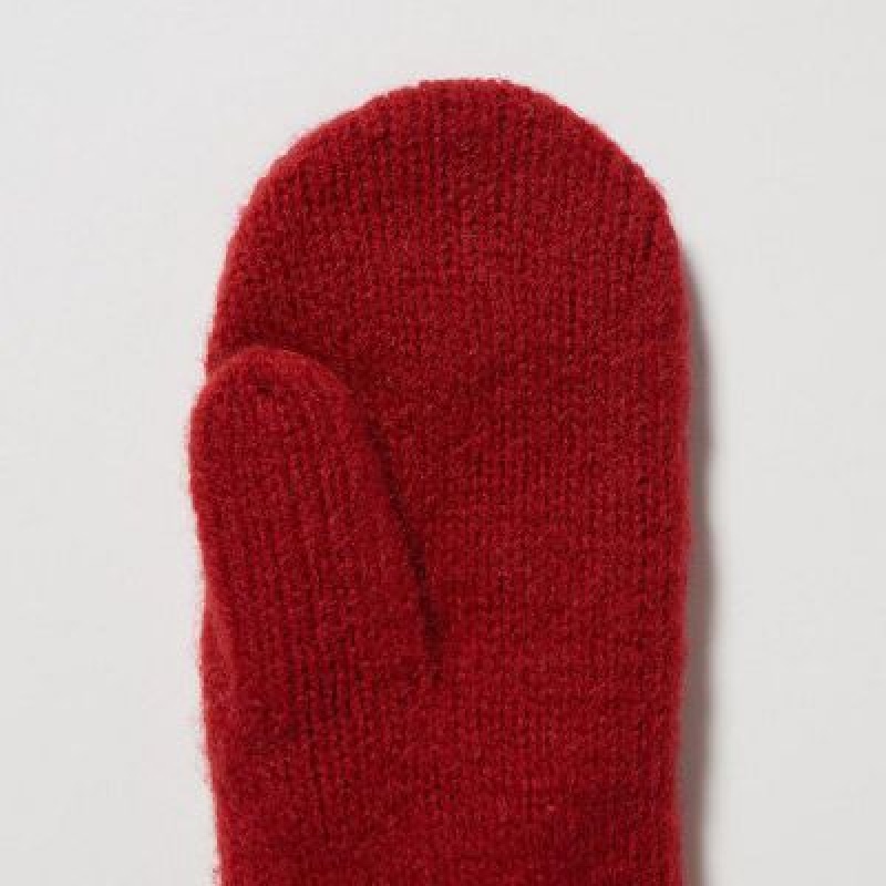 Guantes Uniqlo HEATTECH Cable De Punto Mittens Niños Blancas | 694071_PE