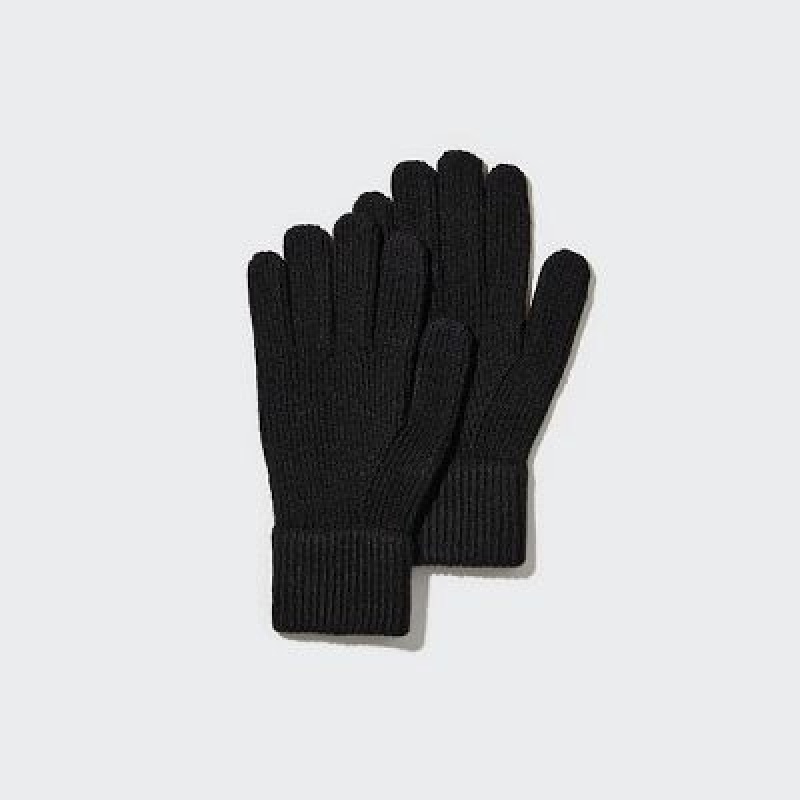 Guantes Uniqlo HEATTECH De Punto Hombre Negras | 760384_PE