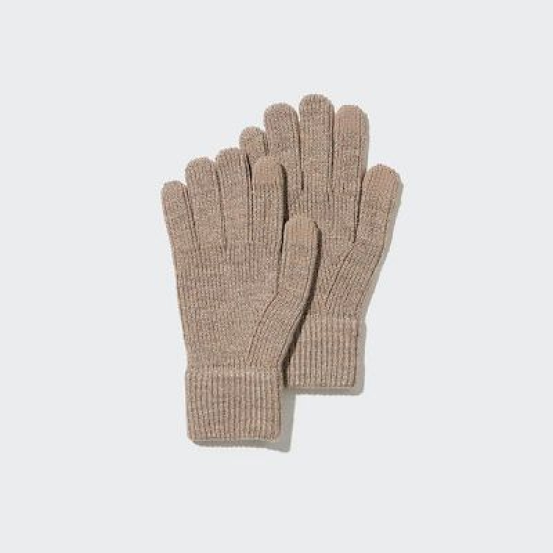 Guantes Uniqlo HEATTECH De Punto Mujer Beige | 920546_PE