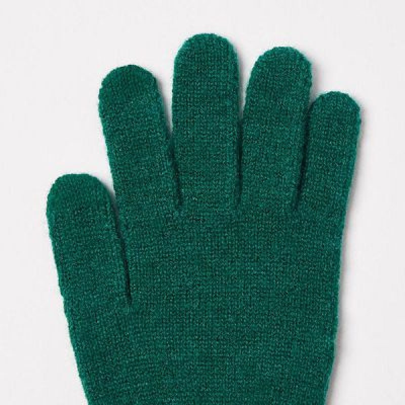 Guantes Uniqlo HEATTECH De Punto Niños Verde | 821903_PE