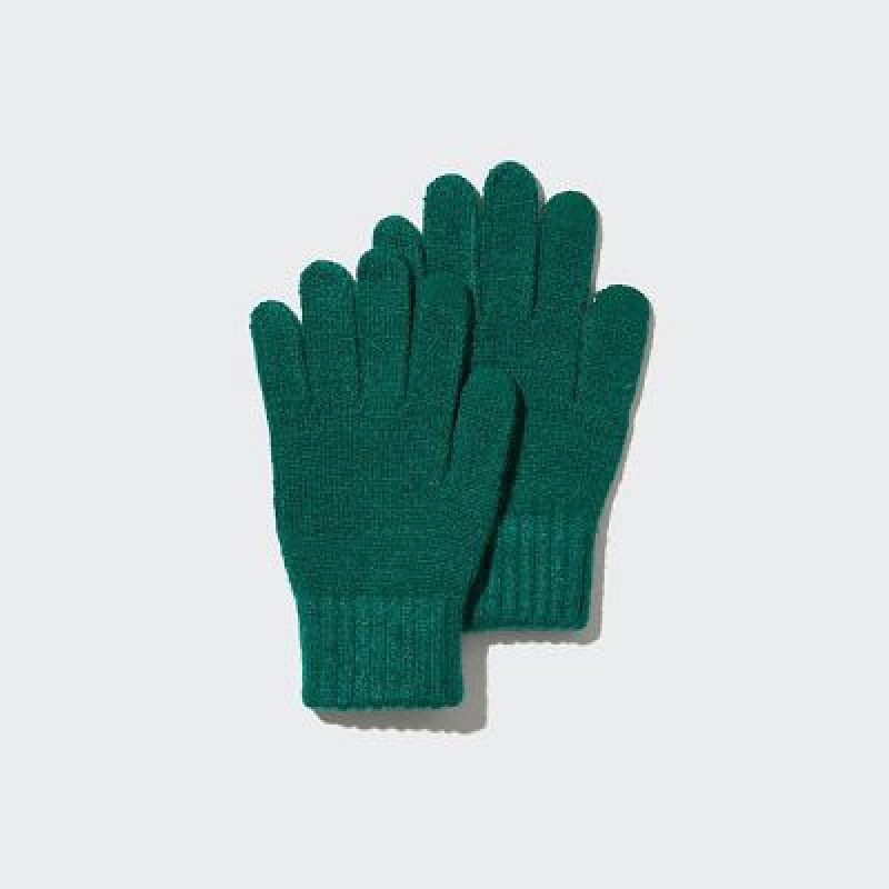 Guantes Uniqlo HEATTECH De Punto Niños Verde | 821903_PE