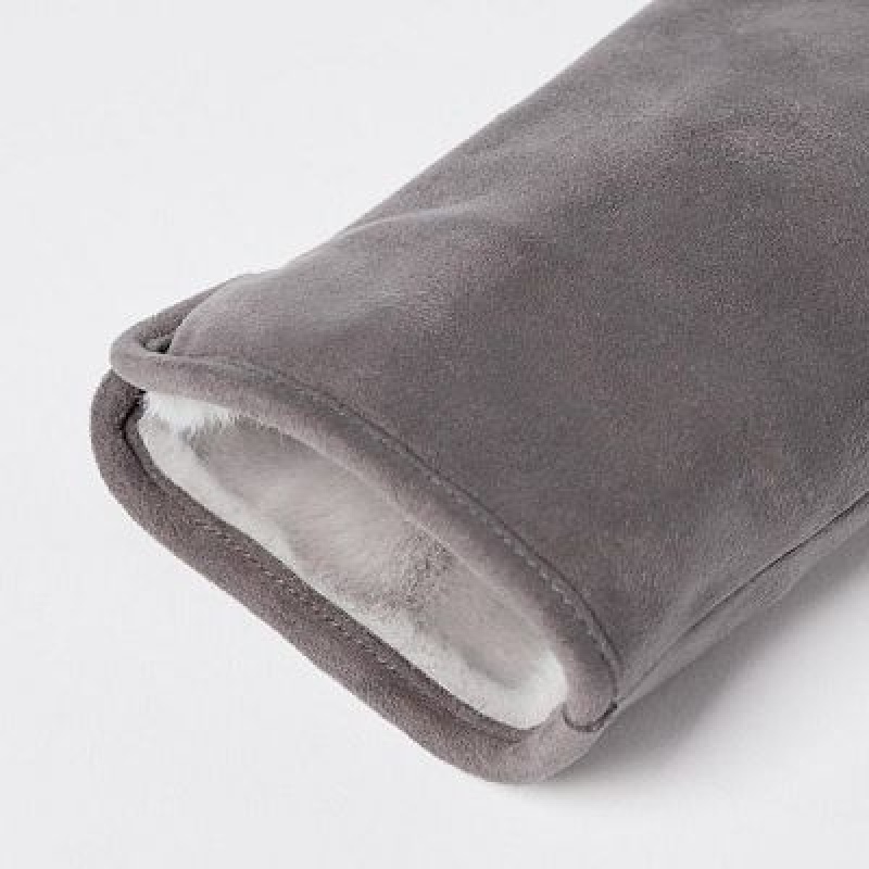 Guantes Uniqlo HEATTECH Lining Faux Suede Mujer Gris | 538196_PE