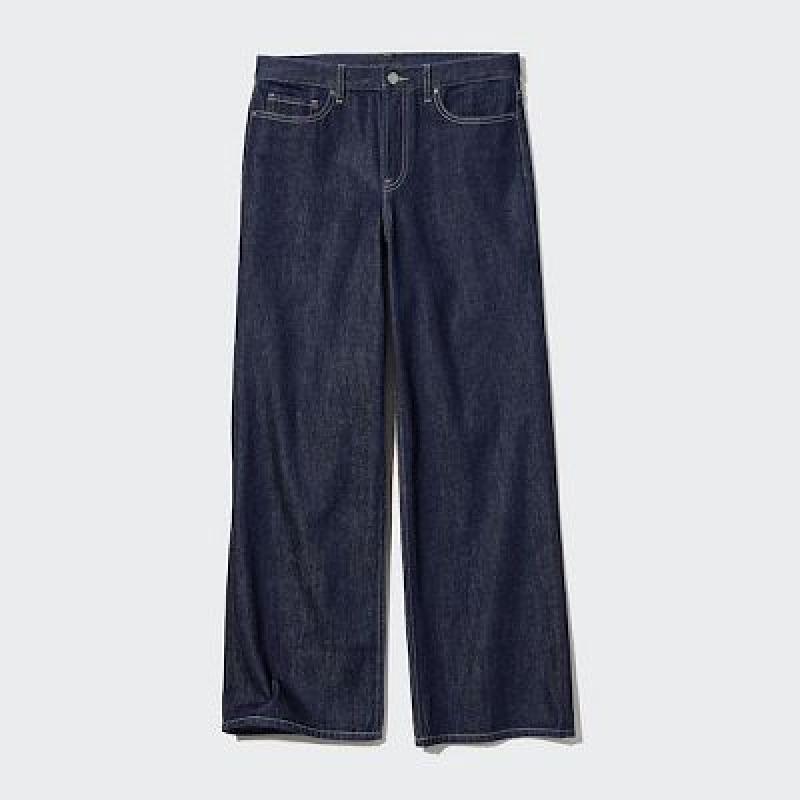 Jeans Uniqlo Baggy Mujer Azul Marino | 491730_PE