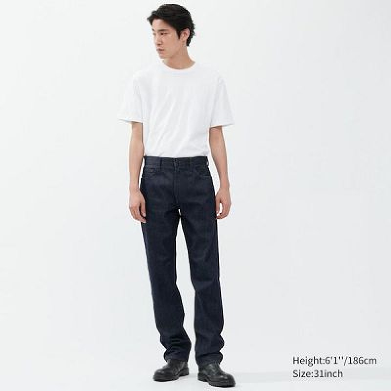 Jeans Uniqlo Classic Cut Hombre Blancas | 624938_PE