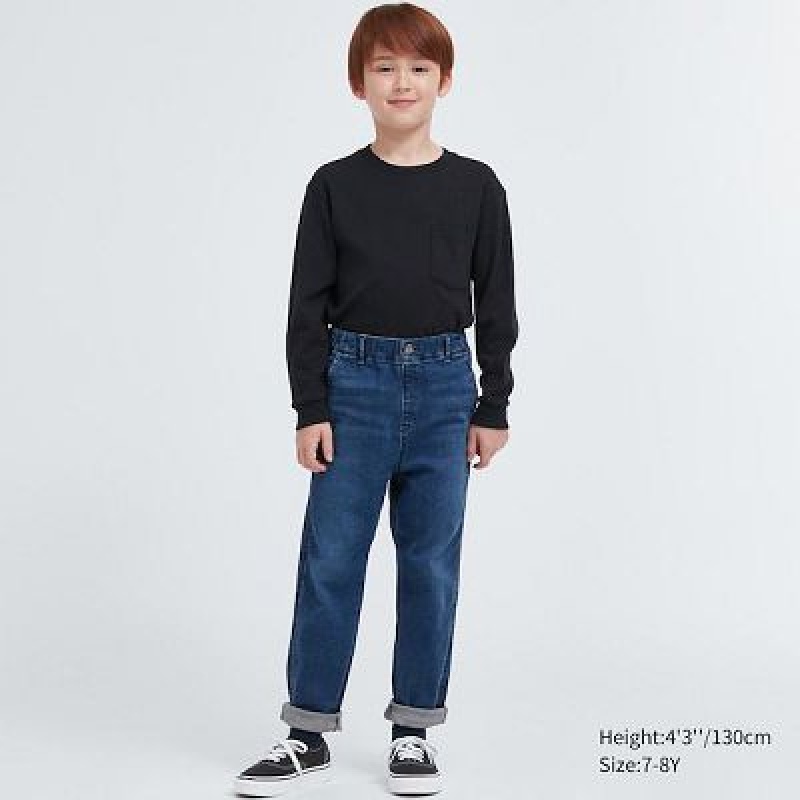 Jeans Uniqlo Denim Tapered Niños Azules | 675341_PE