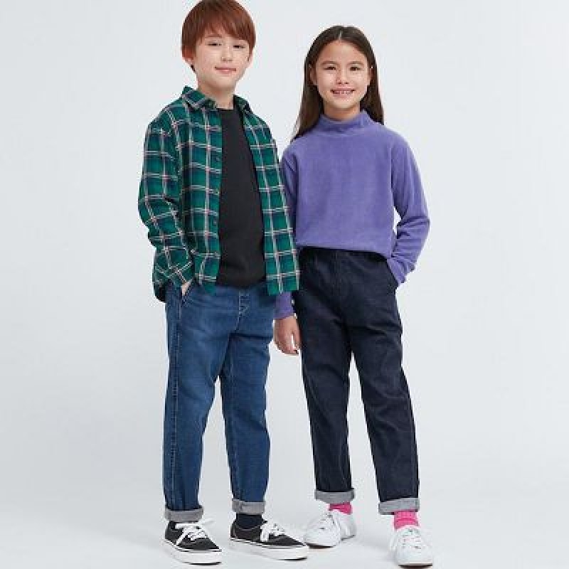 Jeans Uniqlo Denim Tapered Niños Azules | 675341_PE