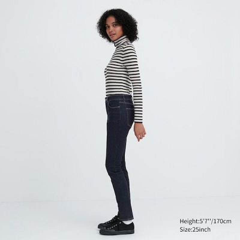 Jeans Uniqlo Ultra Stretch Mujer Azul Marino | 728140_PE