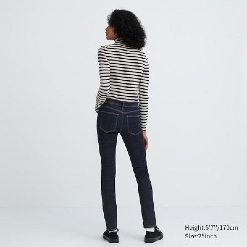 Jeans Uniqlo Ultra Stretch Mujer Azul Marino | 728140_PE