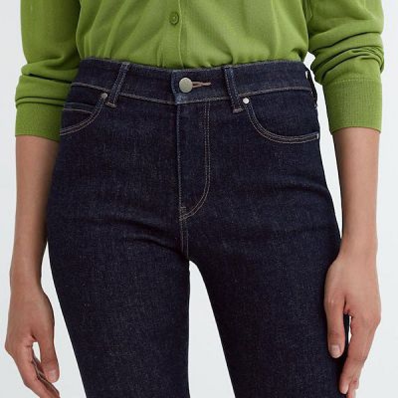 Jeans Uniqlo Ultra Stretch Mujer Azul Marino | 728140_PE