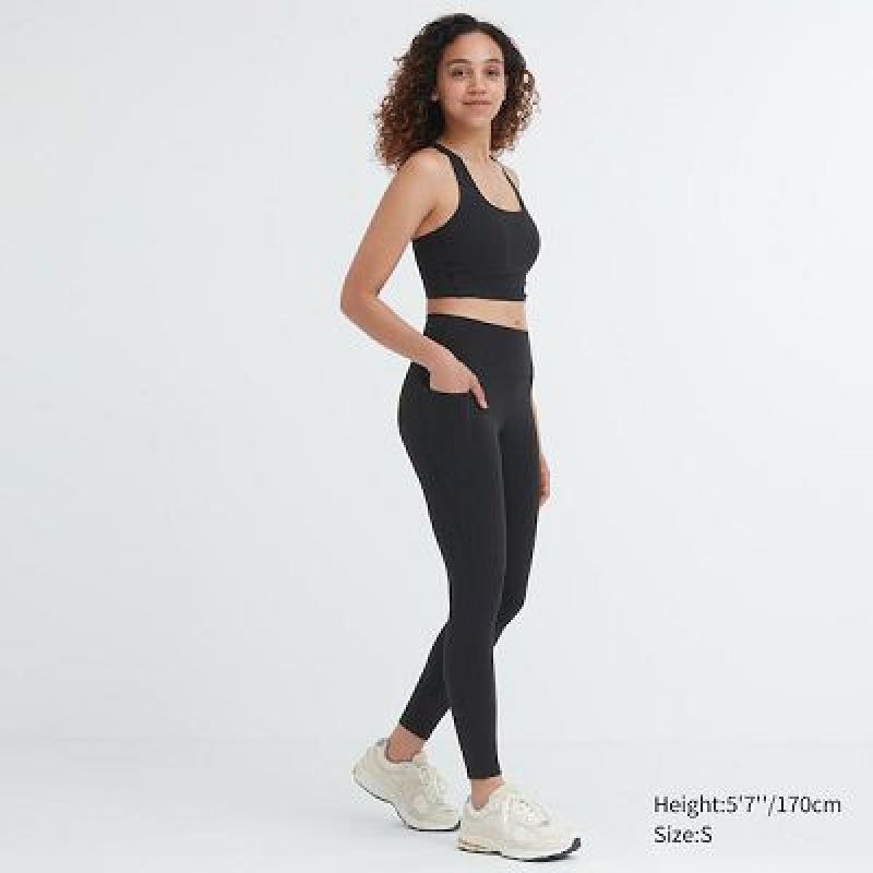 Leggins Uniqlo AIRism UV Protection Pocketed Soft Mujer Negras | 573129_PE