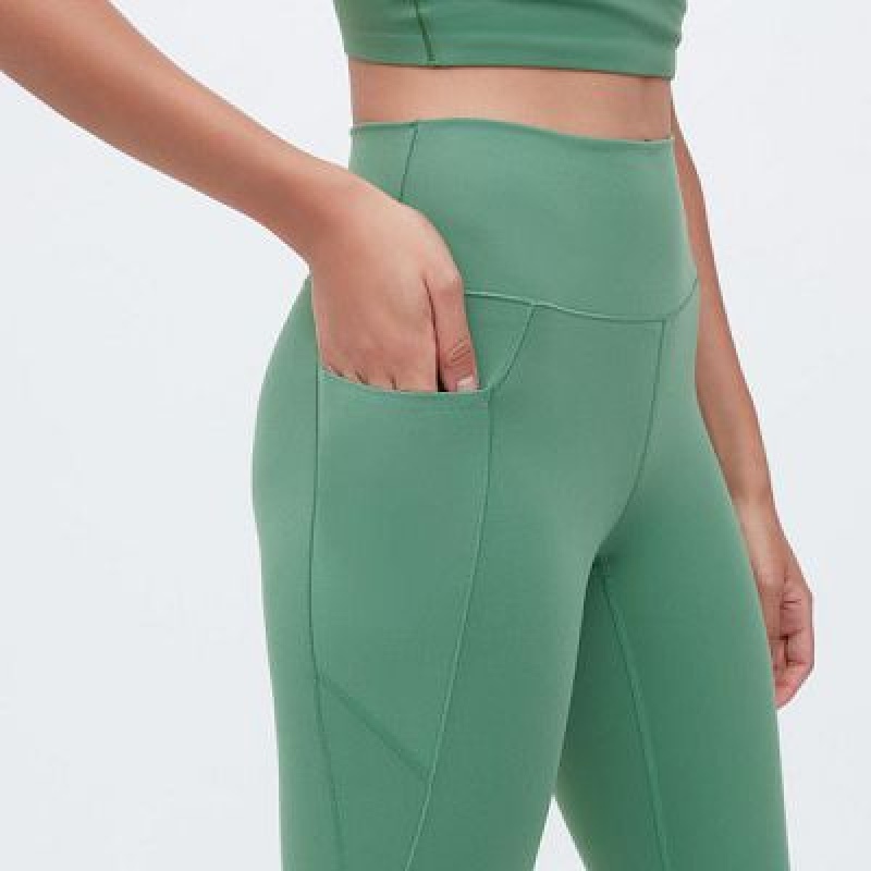 Leggins Uniqlo AIRism UV Protection Pocketed Soft Mujer Marrones | 102679_PE