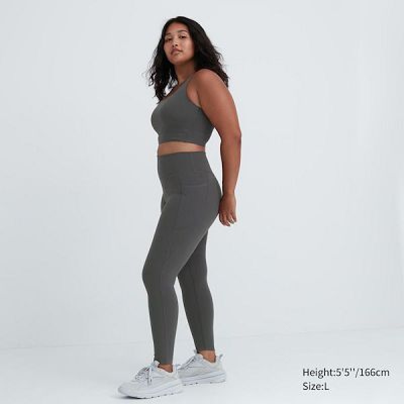 Leggins Uniqlo AIRism UV Protection Pocketed Soft Mujer Gris | 579680_PE