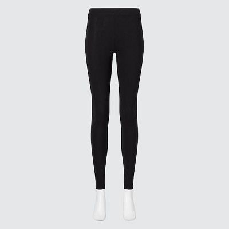 Leggins Uniqlo HEATTECH Cotton Mujer Negras | 980154_PE