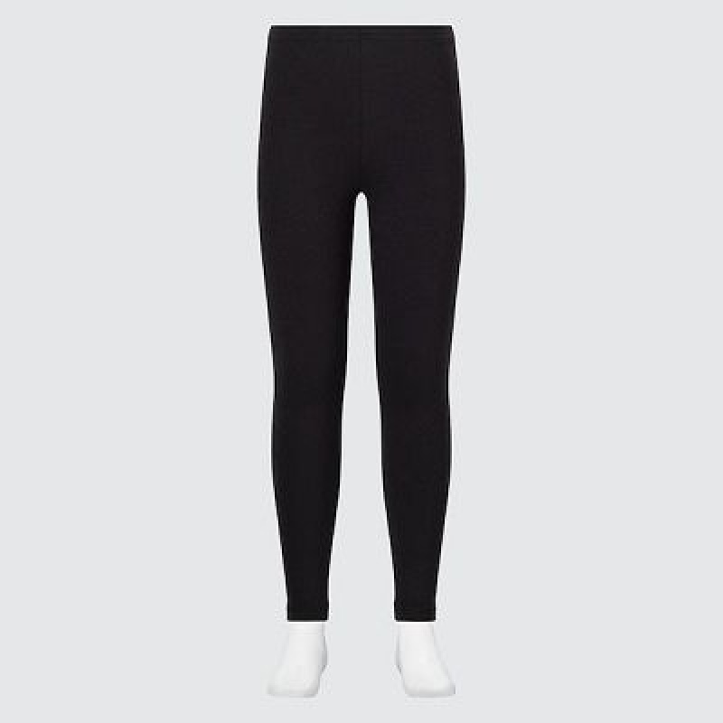 Leggins Uniqlo HEATTECH Cotton Niños Negras | 810293_PE