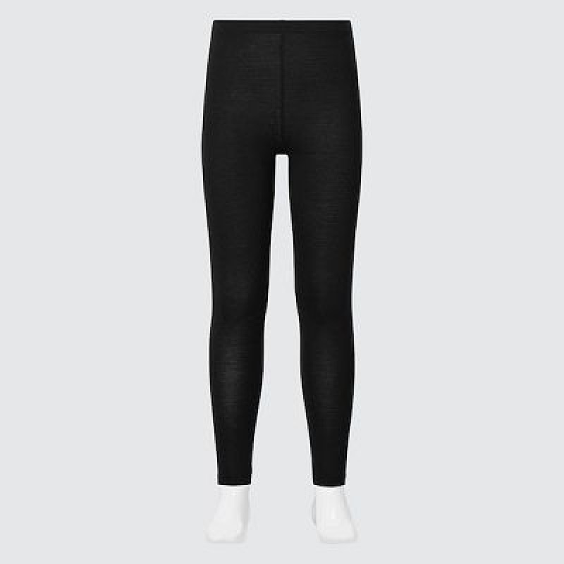 Leggins Uniqlo HEATTECH Niños Negras | 67438_PE