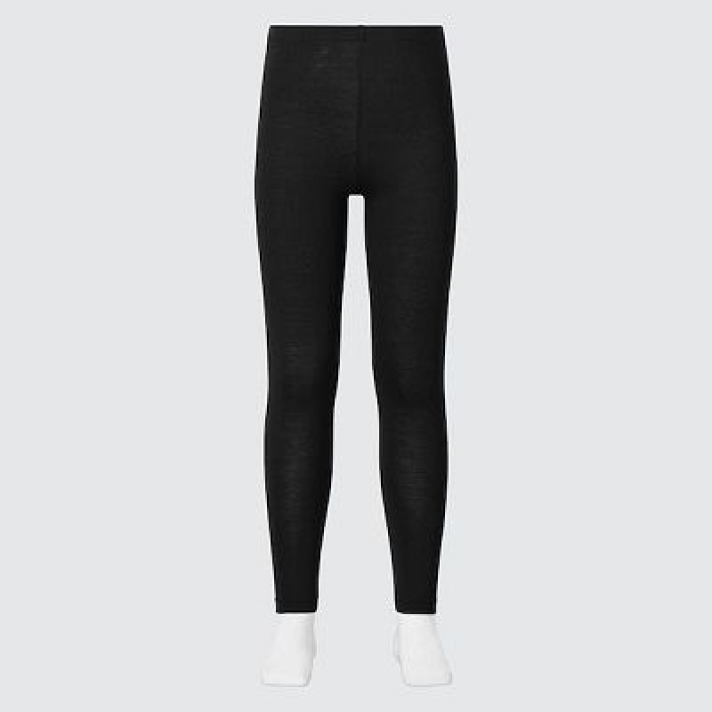 Leggins Uniqlo HEATTECH Niños Negras | 893417_PE