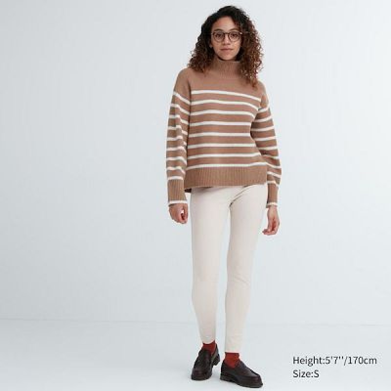 Leggins Uniqlo HEATTECH Ultra Stretch High-Rise Mujer Blancas | 197802_PE