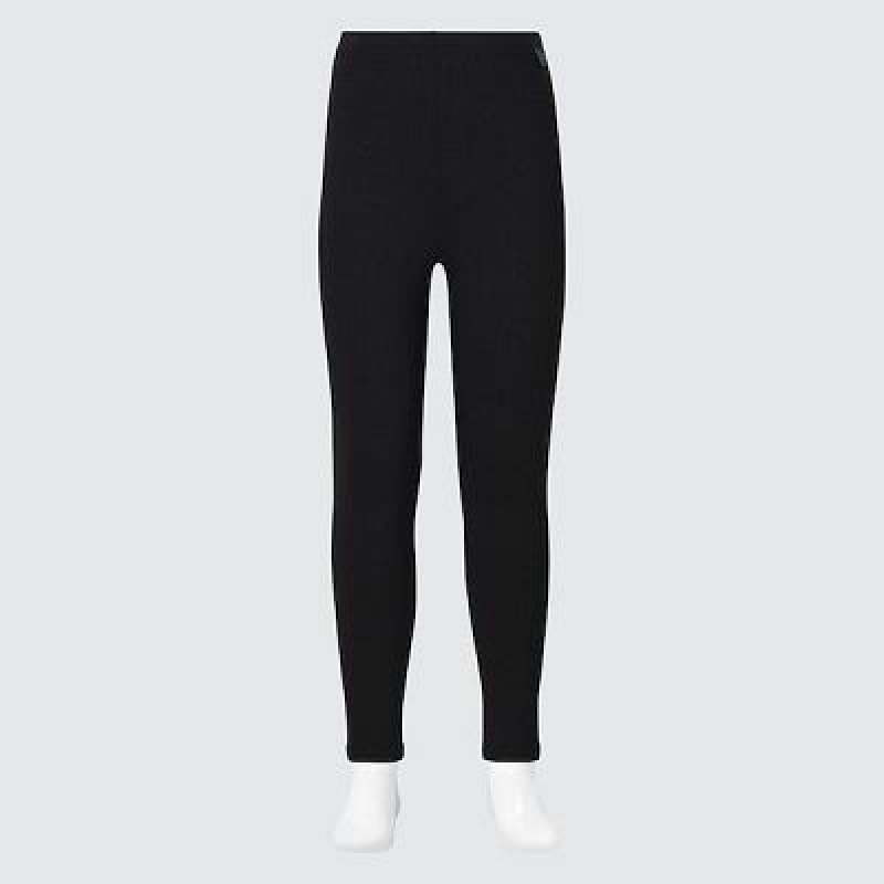 Leggins Uniqlo HEATTECH Ultra Warm Niños Negras | 104763_PE