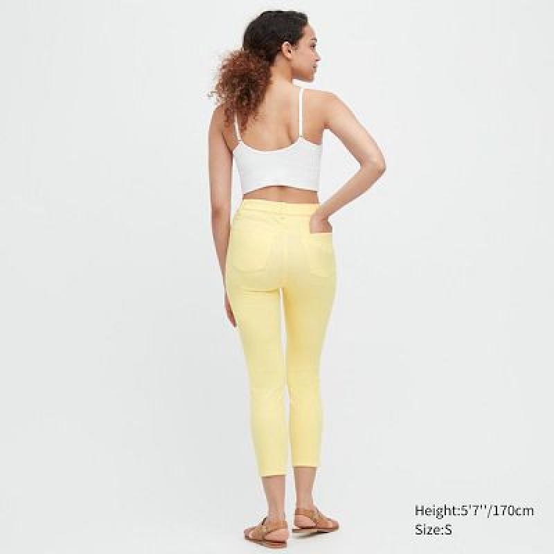 Leggins Uniqlo Ultra Stretch High-Rise Cropped Mujer Negras | 51973_PE