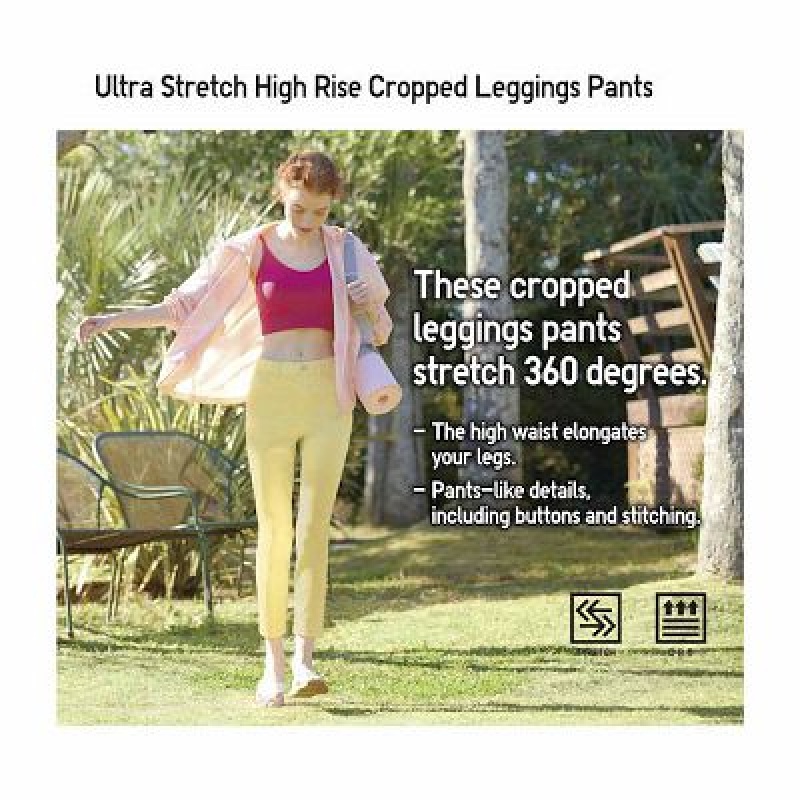 Leggins Uniqlo Ultra Stretch High-Rise Cropped Mujer Negras | 51973_PE