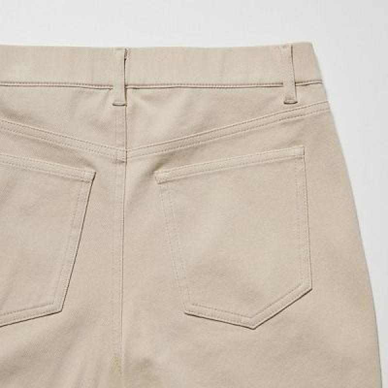 Leggins Uniqlo Ultra Stretch Mujer Beige | 325641_PE