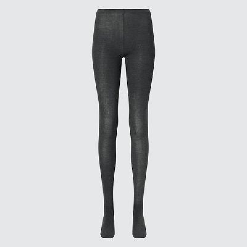 Mallas Uniqlo HEATTECH De Punto Mujer Gris | 439725_PE