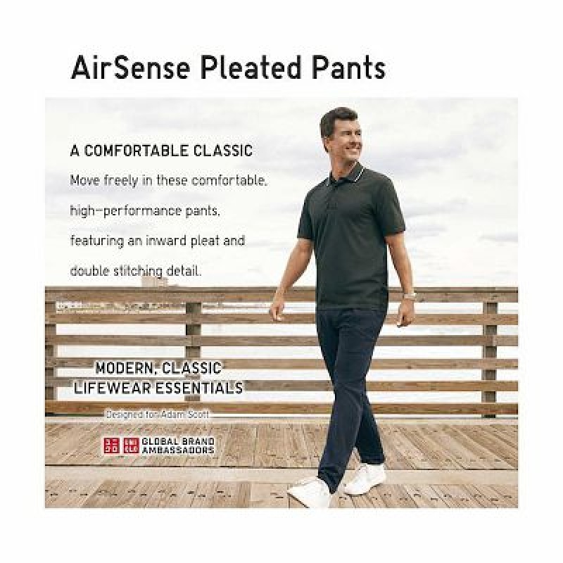 Pantalon Uniqlo AirSense Plisado Hombre Kaki | 613820_PE