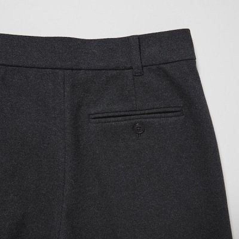 Pantalon Uniqlo Brushed Jersey Cropped Mujer Negras | 64327_PE