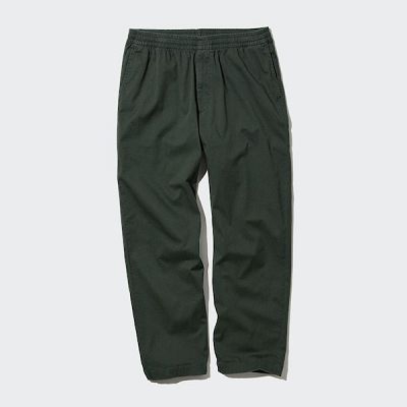 Pantalon Uniqlo Cotton Relaxed Ankle Hombre Verde | 594216_PE