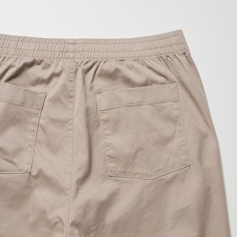 Pantalon Uniqlo Cotton Relaxed Ankle Hombre Beige | 253086_PE