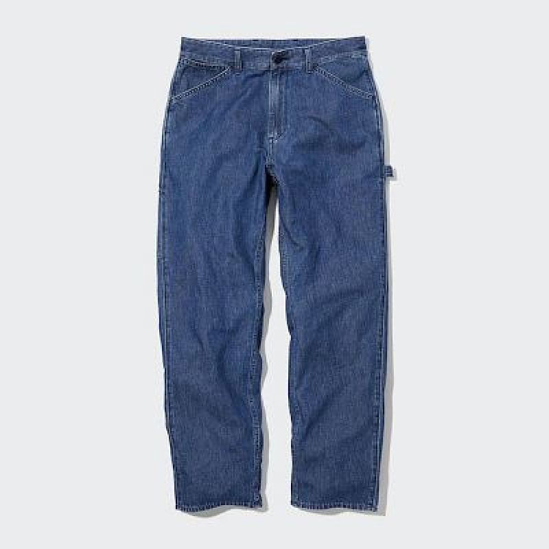 Pantalon Uniqlo Denim Work (Cotton Linen) Hombre Blancas | 35748_PE