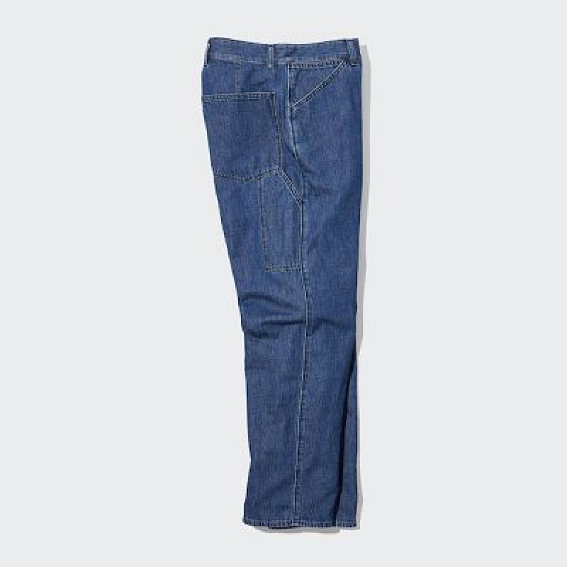 Pantalon Uniqlo Denim Work (Cotton Linen) Hombre Blancas | 35748_PE