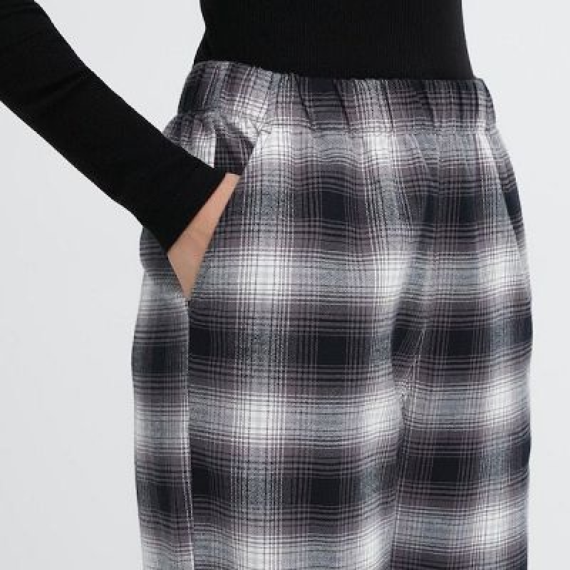 Pantalon Uniqlo Flannel Checked Mujer Rojas | 368904_PE