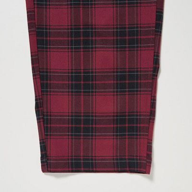 Pantalon Uniqlo Flannel Easy Ankle Hombre Rojas | 605423_PE