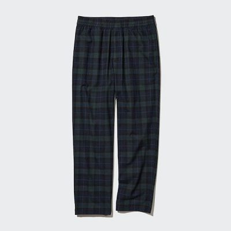 Pantalon Uniqlo Flannel Easy Ankle Hombre Verde | 745168_PE