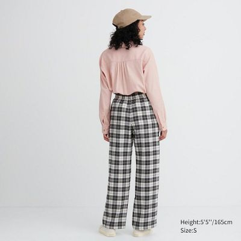 Pantalon Uniqlo Flannel Mujer Blancas | 734521_PE