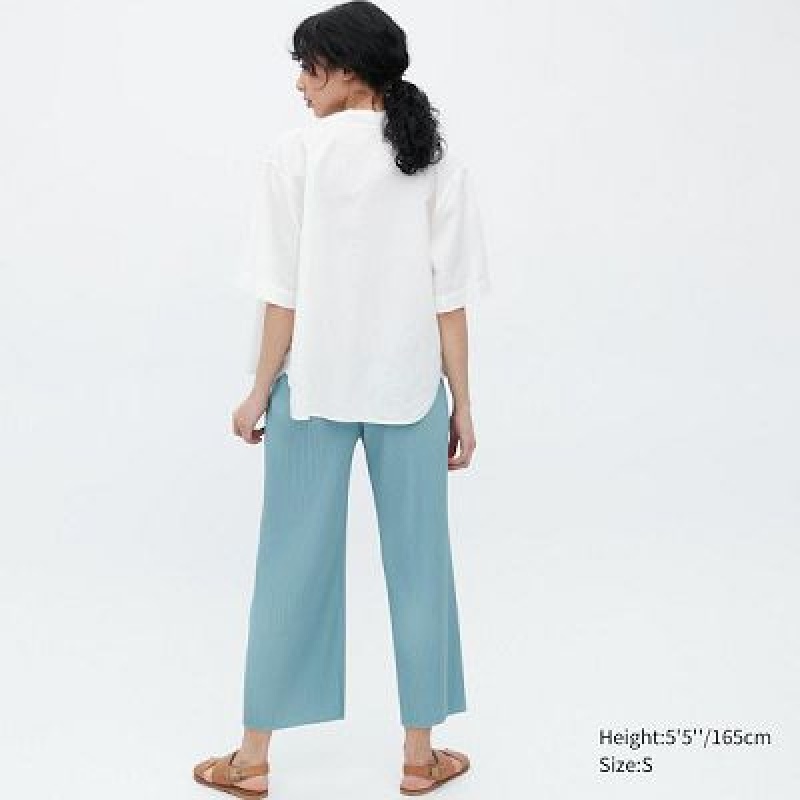 Pantalon Uniqlo Plisado Directo Mujer Natural | 317489_PE