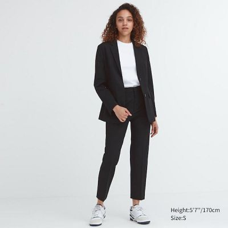 Pantalon Uniqlo Smart Ankle (2-Way Stretch) Mujer Negras | 395617_PE