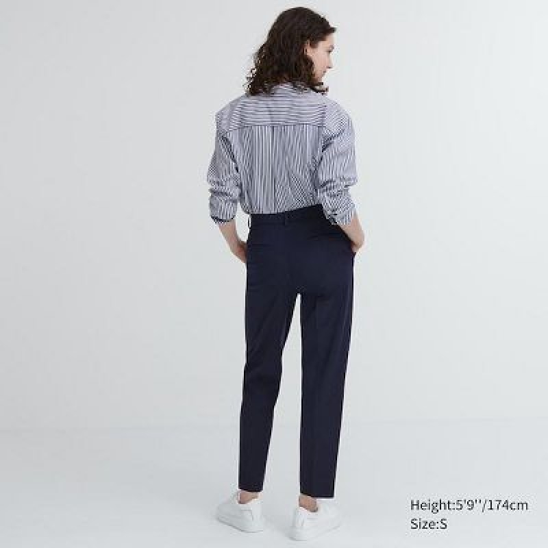 Pantalon Uniqlo Smart Ankle (2-Way Stretch, Tall) Mujer Blancas | 318425_PE