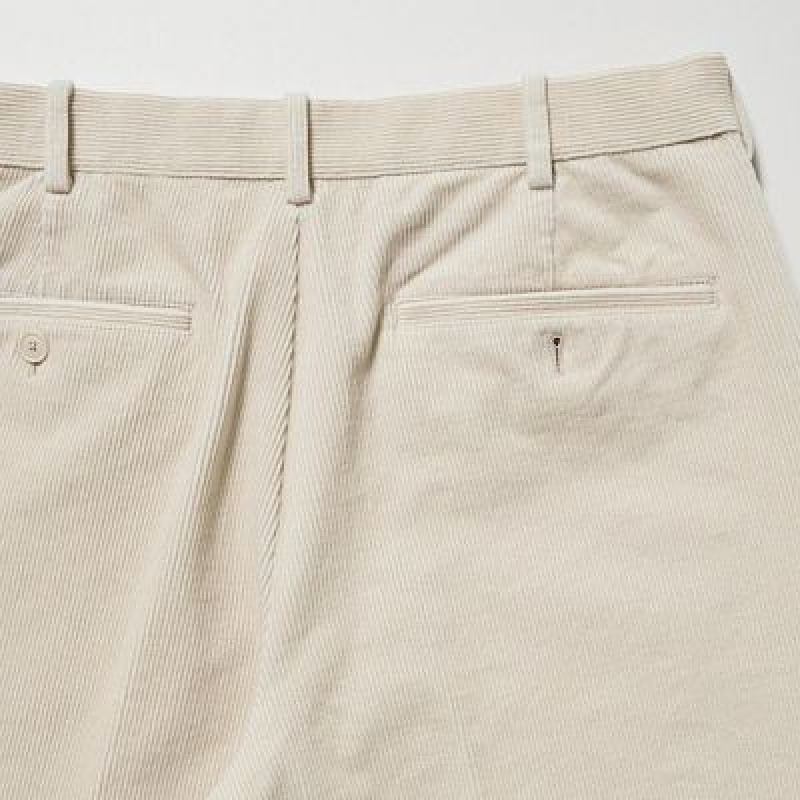 Pantalon Uniqlo Smart Ankle (2-Way Stretch Corduroy, Tall) Hombre Natural | 326791_PE