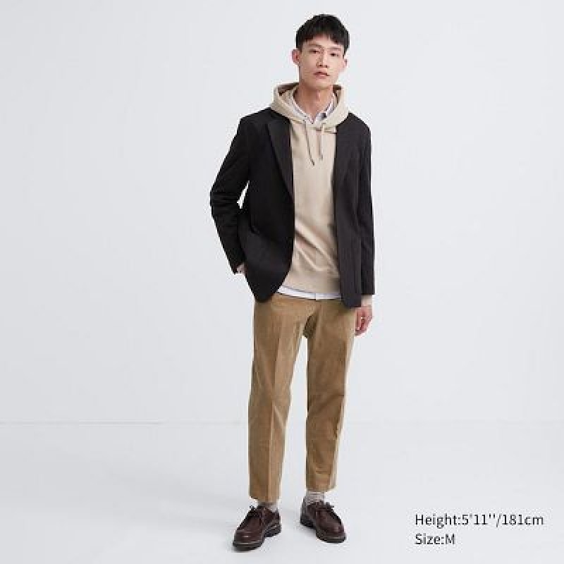 Pantalon Uniqlo Smart Ankle (Corduroy) Hombre Beige | 723985_PE