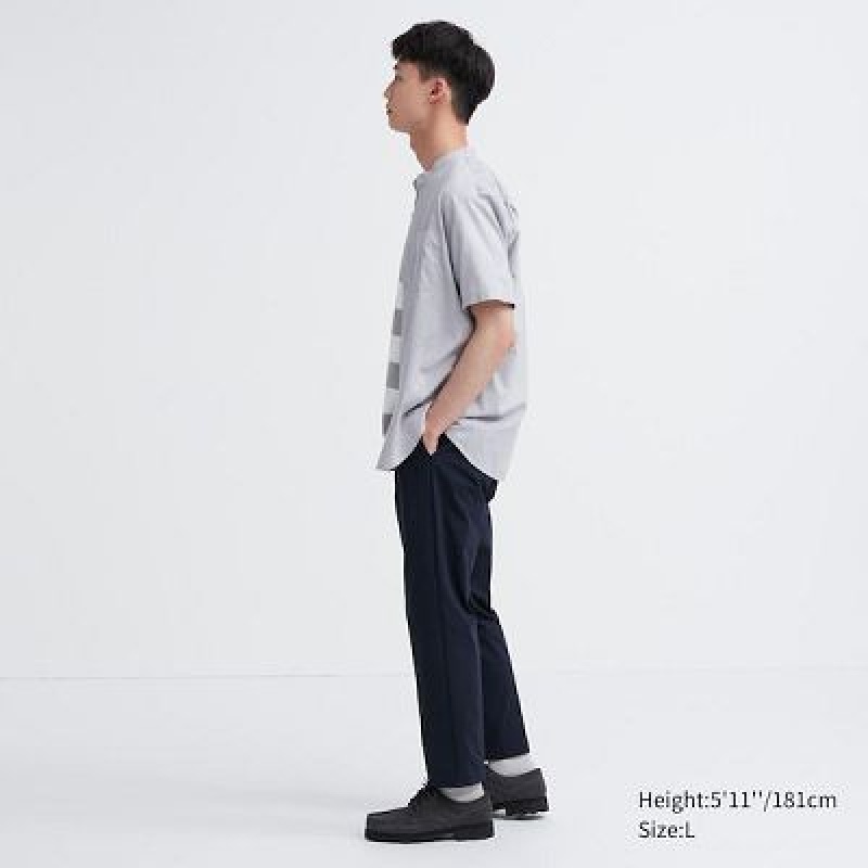 Pantalon Uniqlo Smart Ankle (Ultra Stretch) Hombre Negras | 140839_PE