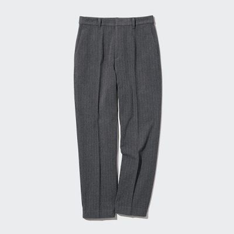 Pantalon Uniqlo Smart Brushed Ankle Mujer Gris | 647298_PE