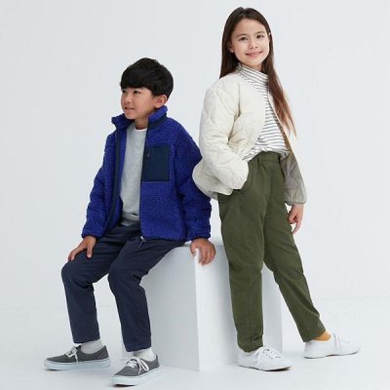 Pantalon Uniqlo Stretch Warm Lined Niños Azul Marino | 806159_PE