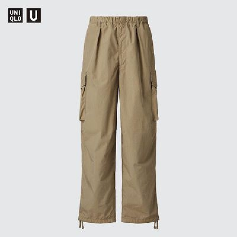 Pantalon Uniqlo U Wide-Fit Parachute Cargo Mujer Negras | 438612_PE