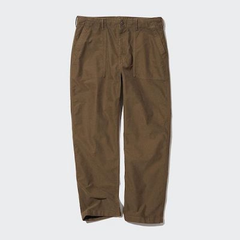 Pantalon Uniqlo Utility Work Hombre Verde Oliva | 912503_PE