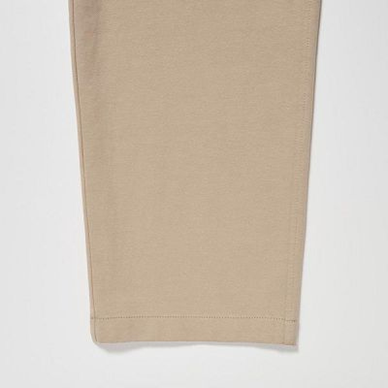 Pantalon Uniqlo Washed Jersey Ankle Hombre Beige | 301274_PE