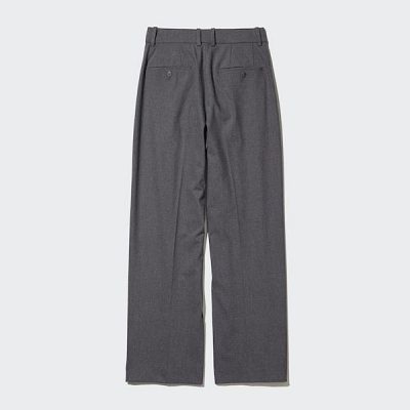 Pantalon Uniqlo Wide-Fit Plisado Mujer Natural | 264089_PE