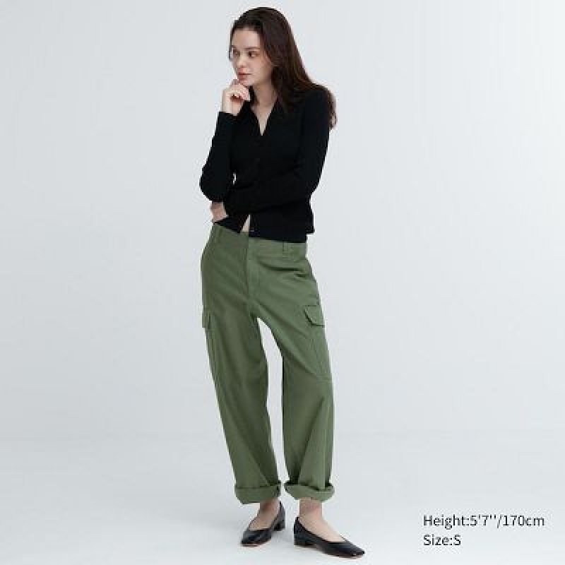 Pantalon Uniqlo Wide Directo Cargo Mujer Natural | 476835_PE