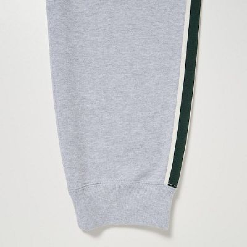 Pantalones Deportivos Uniqlo Side-Stripe Hombre Gris | 417893_PE